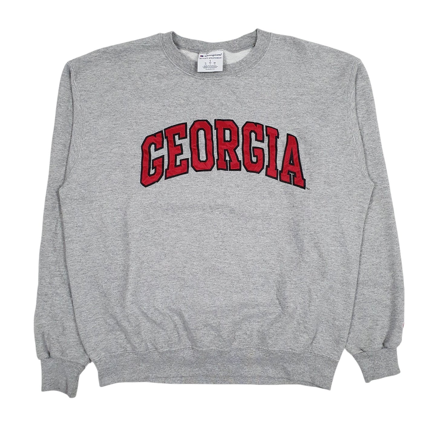 Mens Grey Champion Georgia Crewneck Jumper