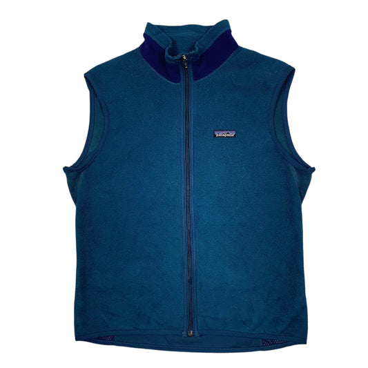 Womens Blue Patagonia Vest Bodywarmer Vintage 90s Made In USA Gilet Jumper