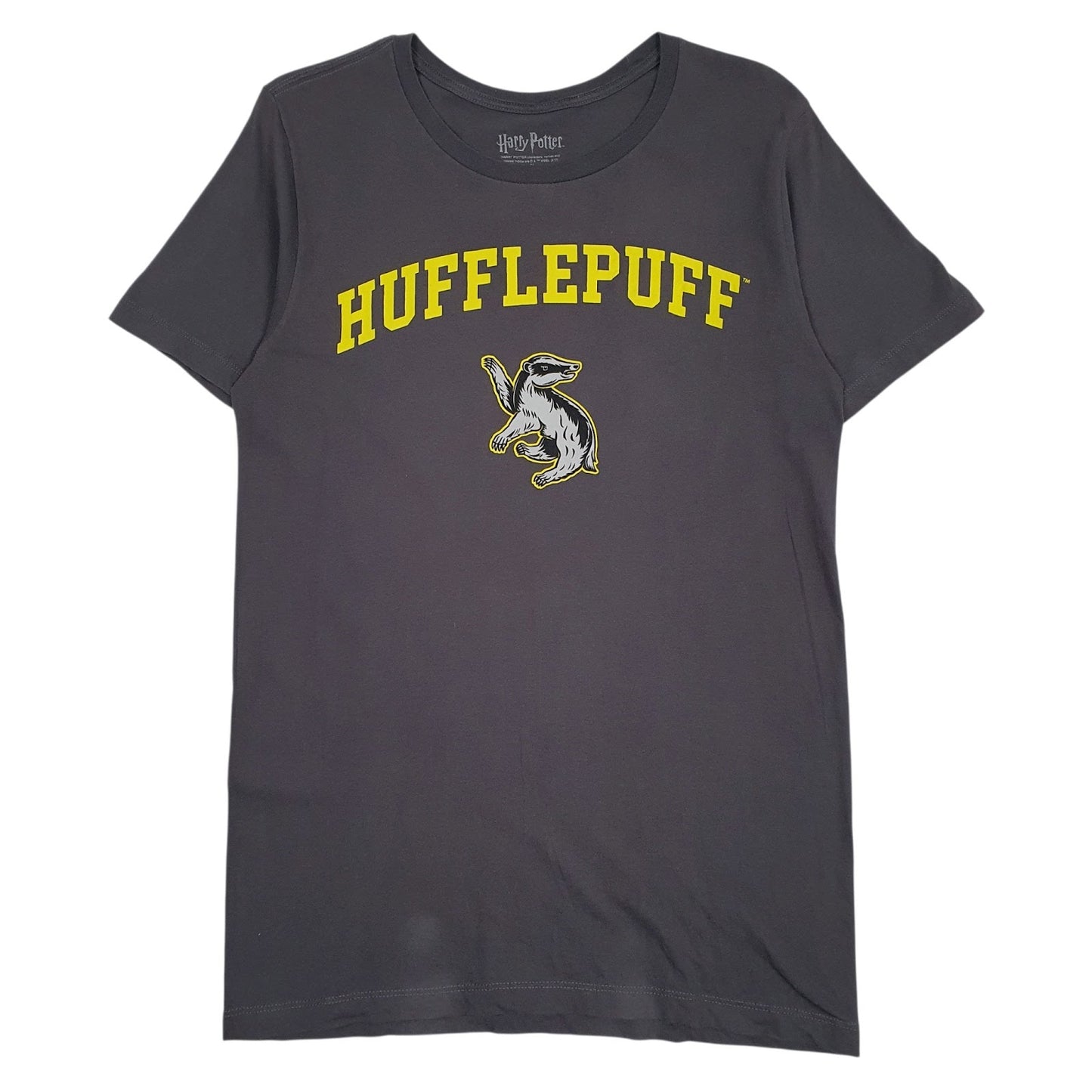 Mens Grey Harry Potter Hufflepuff Short Sleeve T Shirt