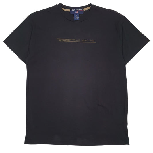 Mens Black Polo Ralph Lauren Sport Spellout Short Sleeve T Shirt