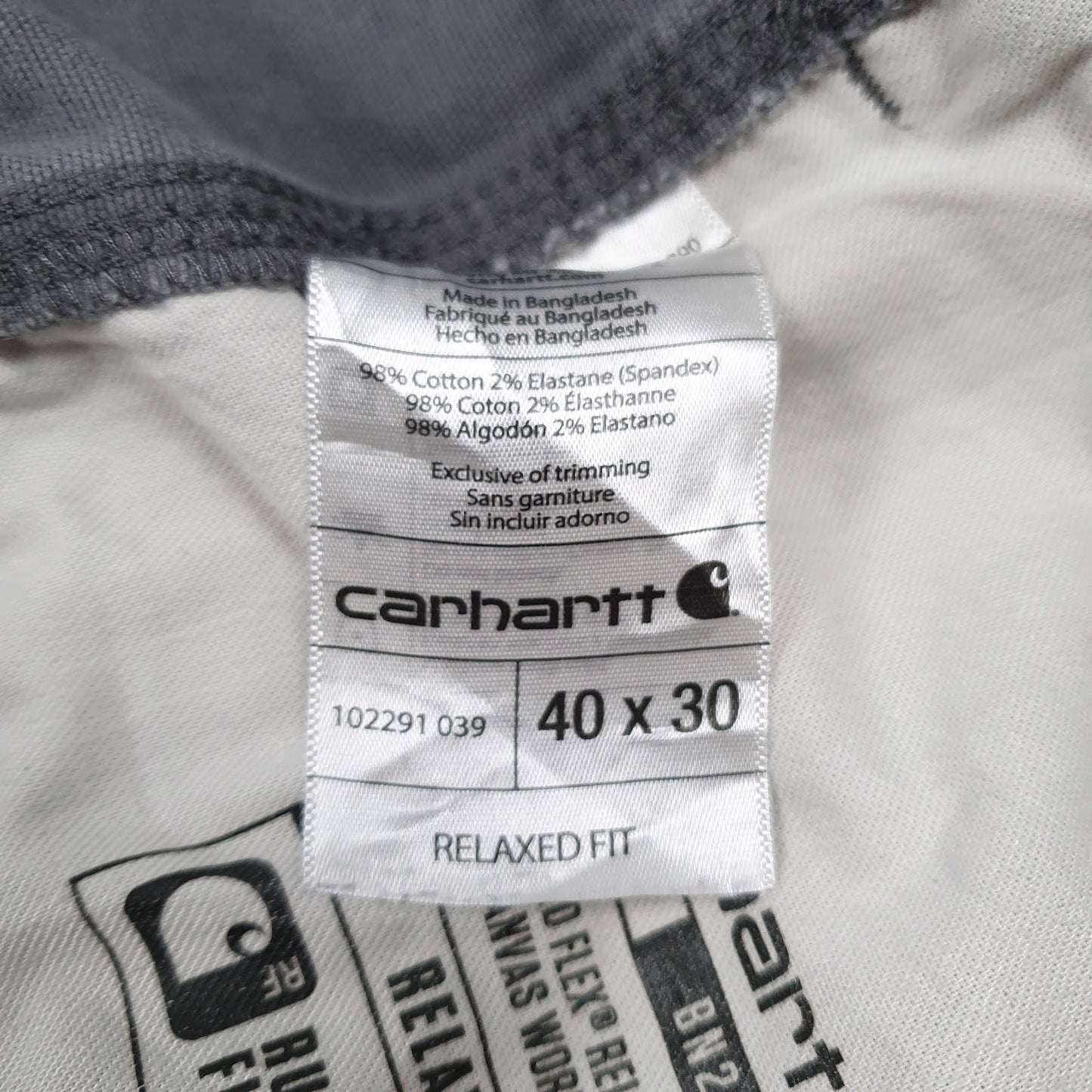 Mens Grey Carhartt   Trousers