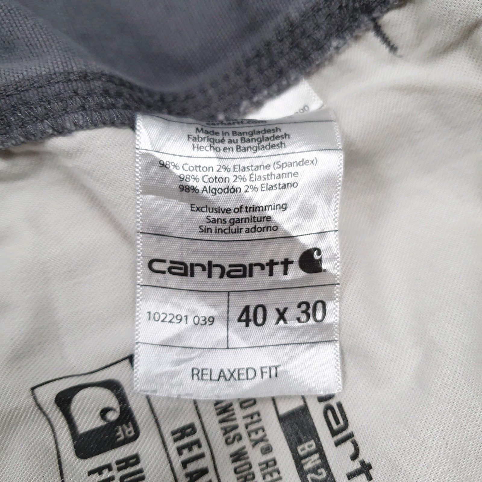 Mens Grey Carhartt   Trousers