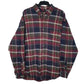 Mens Red Eddie Bauer Flannel Long Sleeve Shirt