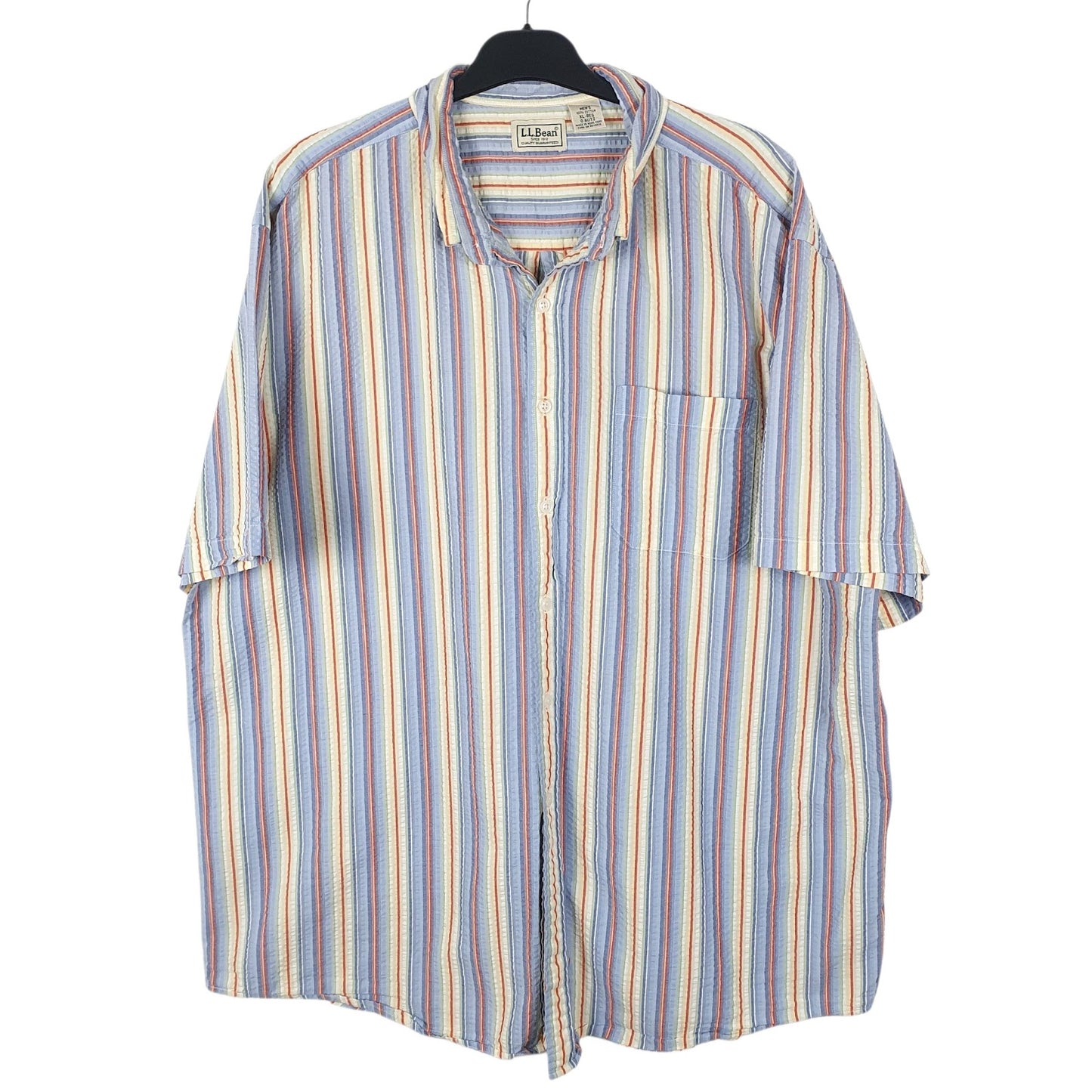 Mens Blue L.L.Bean  Short Sleeve Shirt