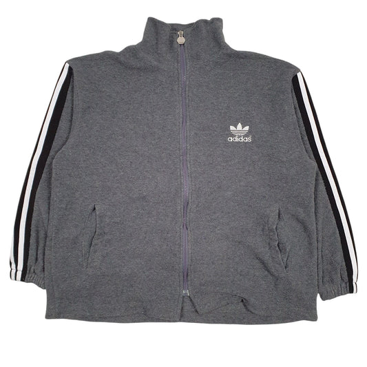 Womens Grey Adidas  Full Zip Jumper