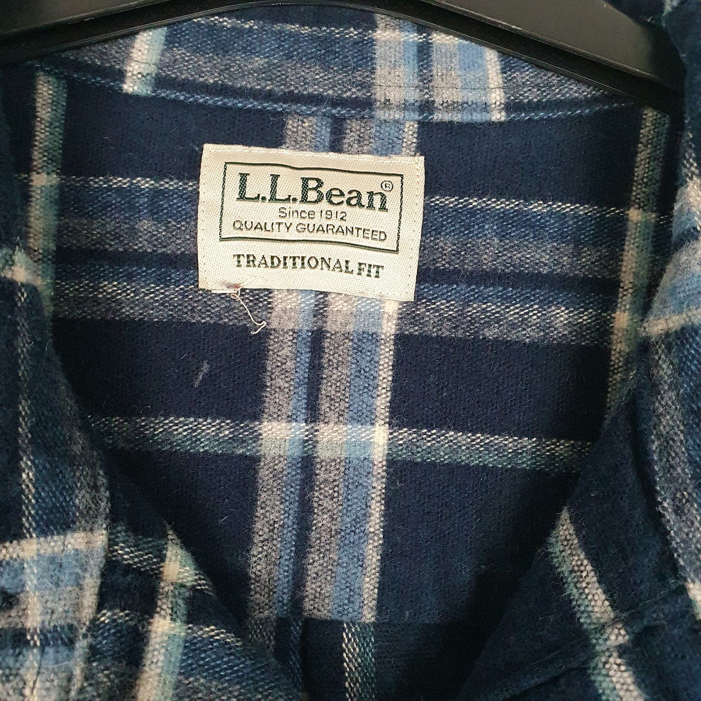 Mens Navy L.L.Bean Flannel  Shirt