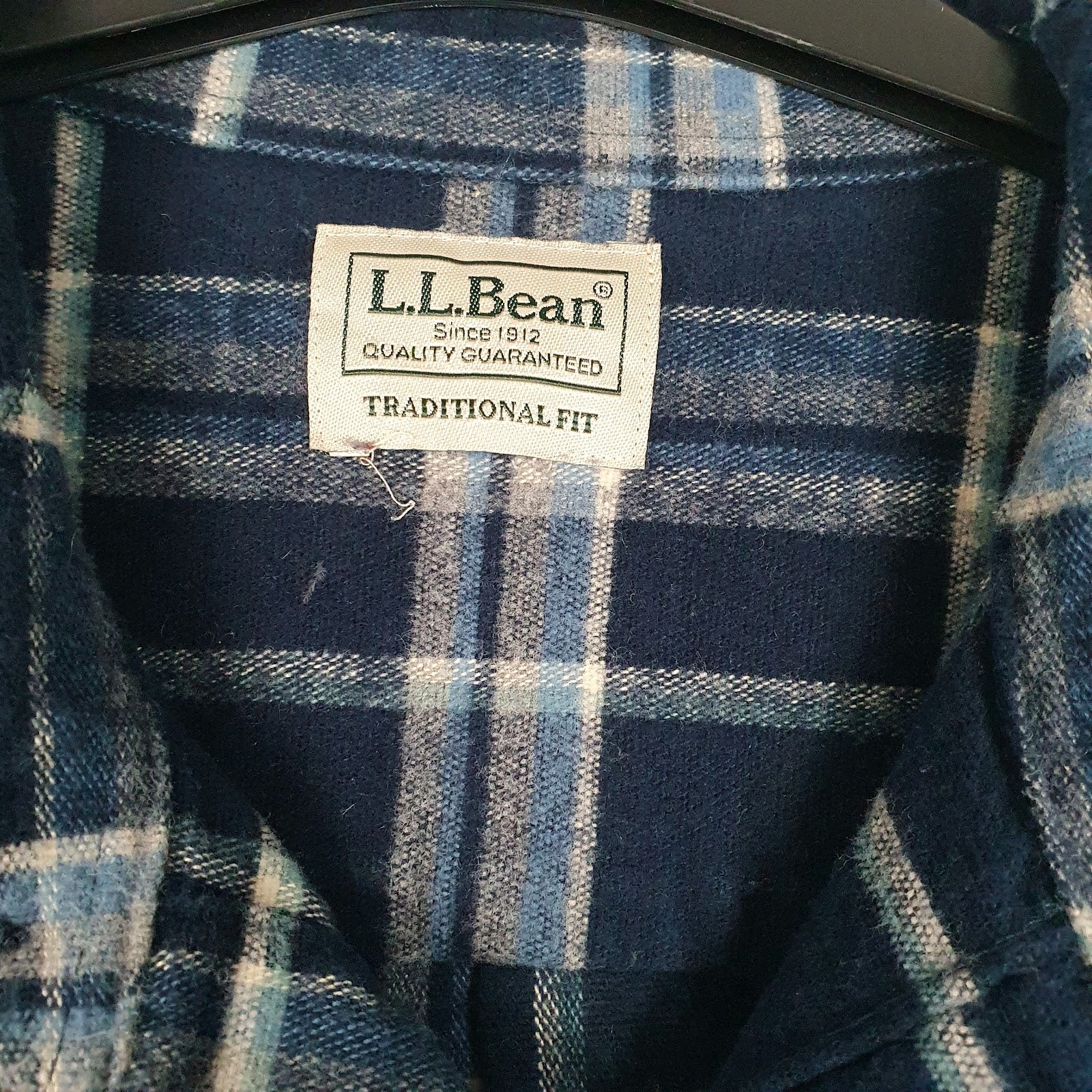 Mens Navy L.L.Bean Flannel  Shirt