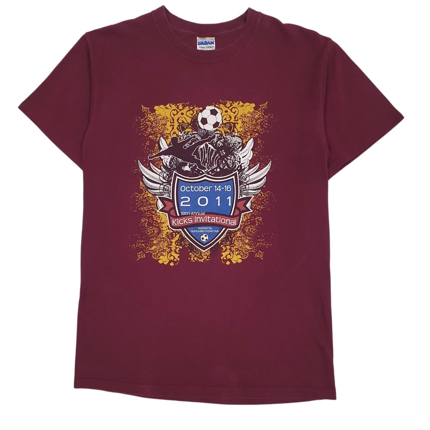 Mens Burgundy Gildan  Short Sleeve T Shirt