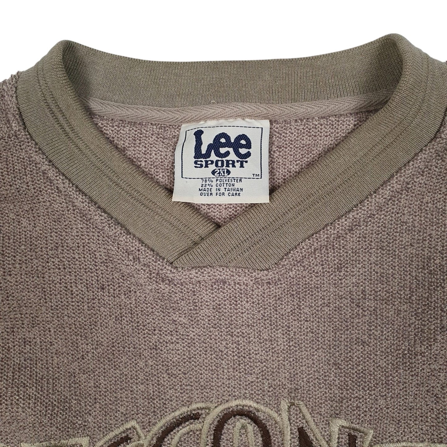 Mens Brown Lee Vintage 90s Nutmeg Mills Wisconsin Badgers Crewneck Jumper