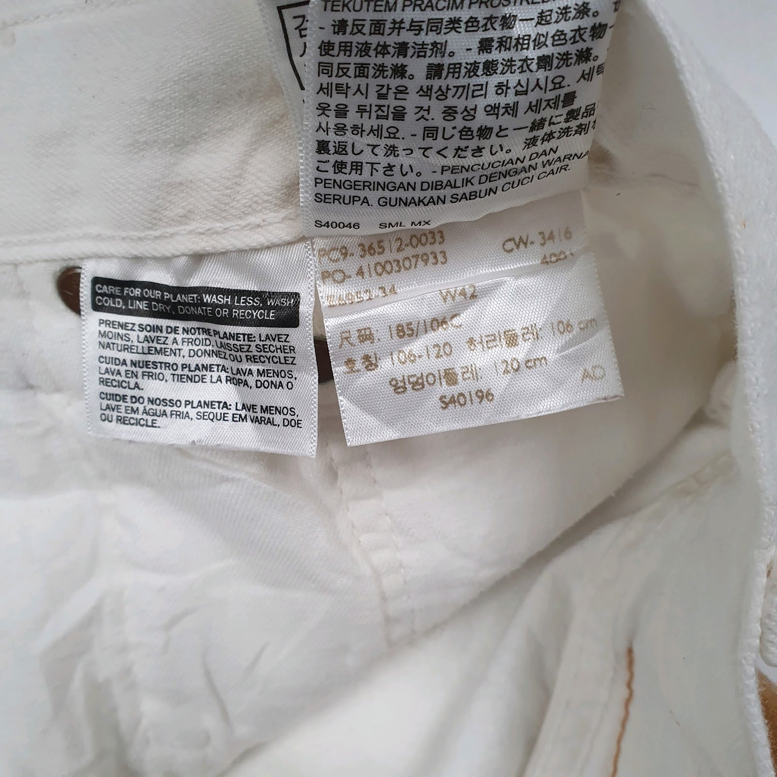Mens White Levis 501  Shorts