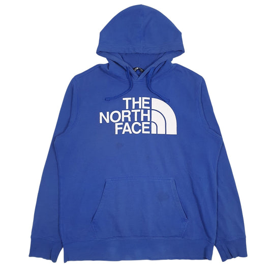 Mens Blue The North Face Spellout Hoodie Jumper