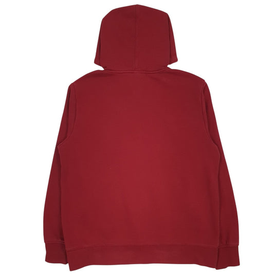 Mens Red Reebok Spellout Hoodie Jumper
