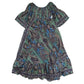 Womens Green Kasturi Paisley Short Sleeve Dress