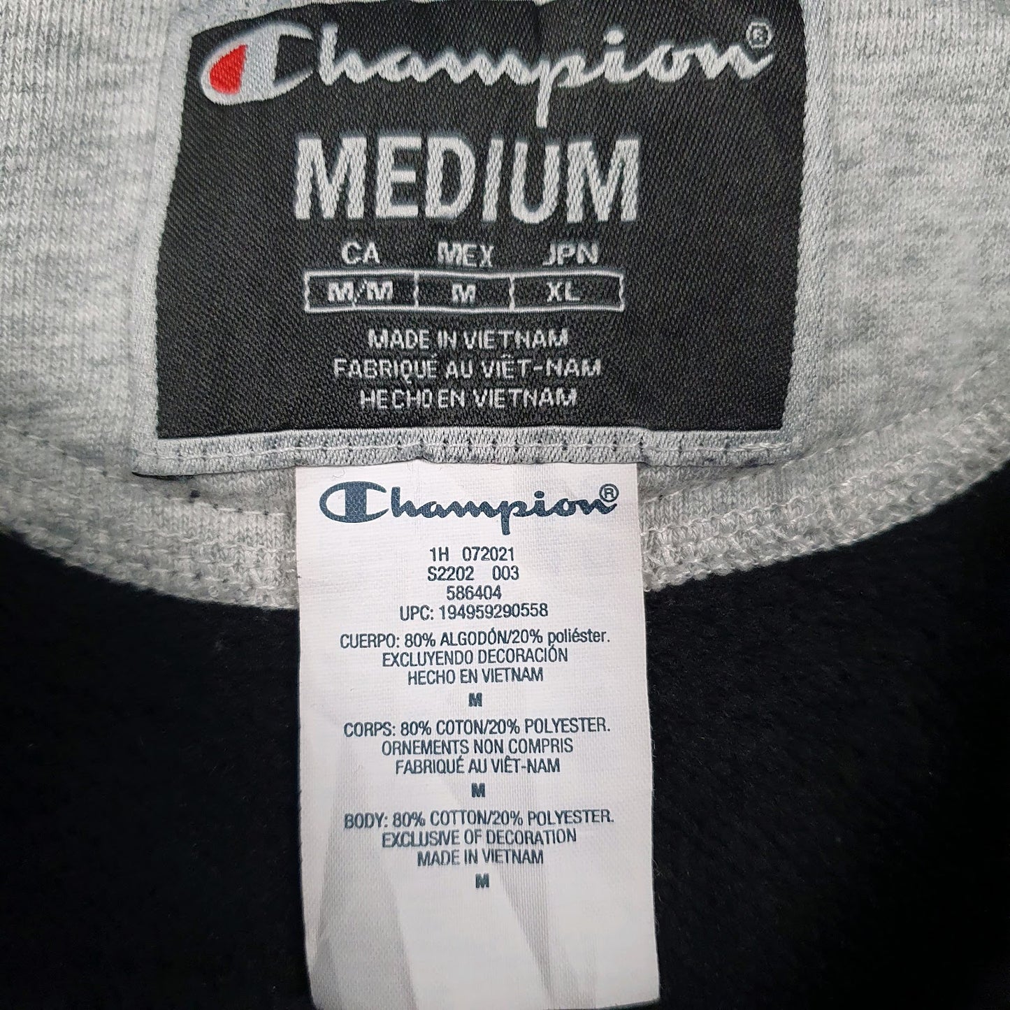 Mens Black Champion  Hoodie Jumper