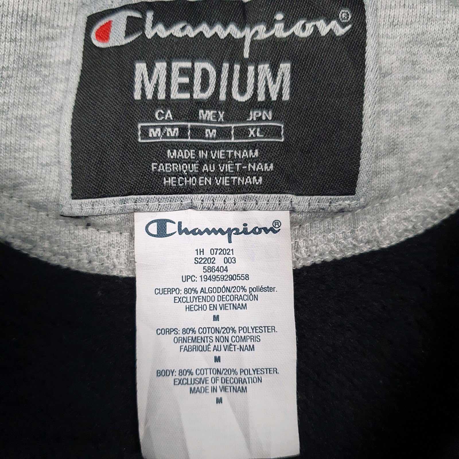 Mens Black Champion  Hoodie Jumper
