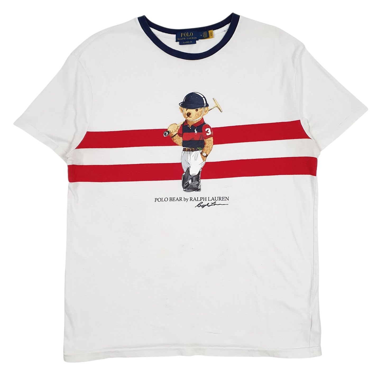 Mens White Polo Ralph Lauren Polo Bear Short Sleeve T Shirt
