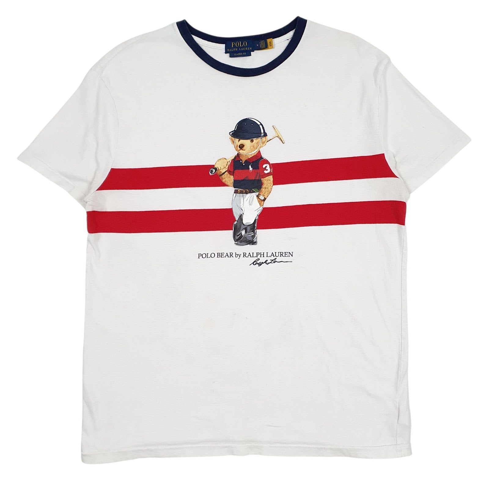 Mens White Polo Ralph Lauren Polo Bear Short Sleeve T Shirt