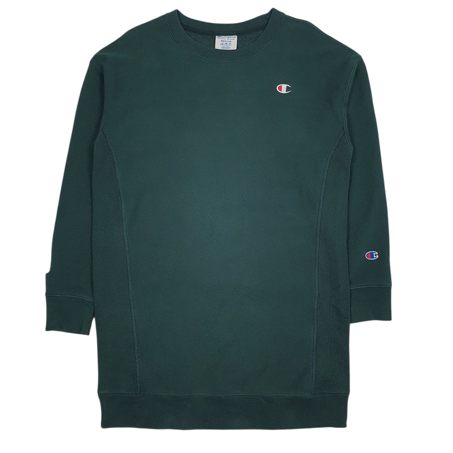 Mens Green Champion Reverse Weave Crewneck Jumper