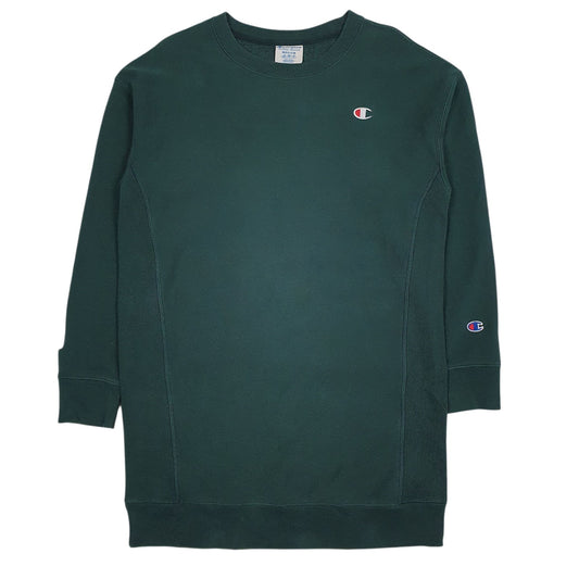 Mens Green Champion Reverse Weave Crewneck Jumper