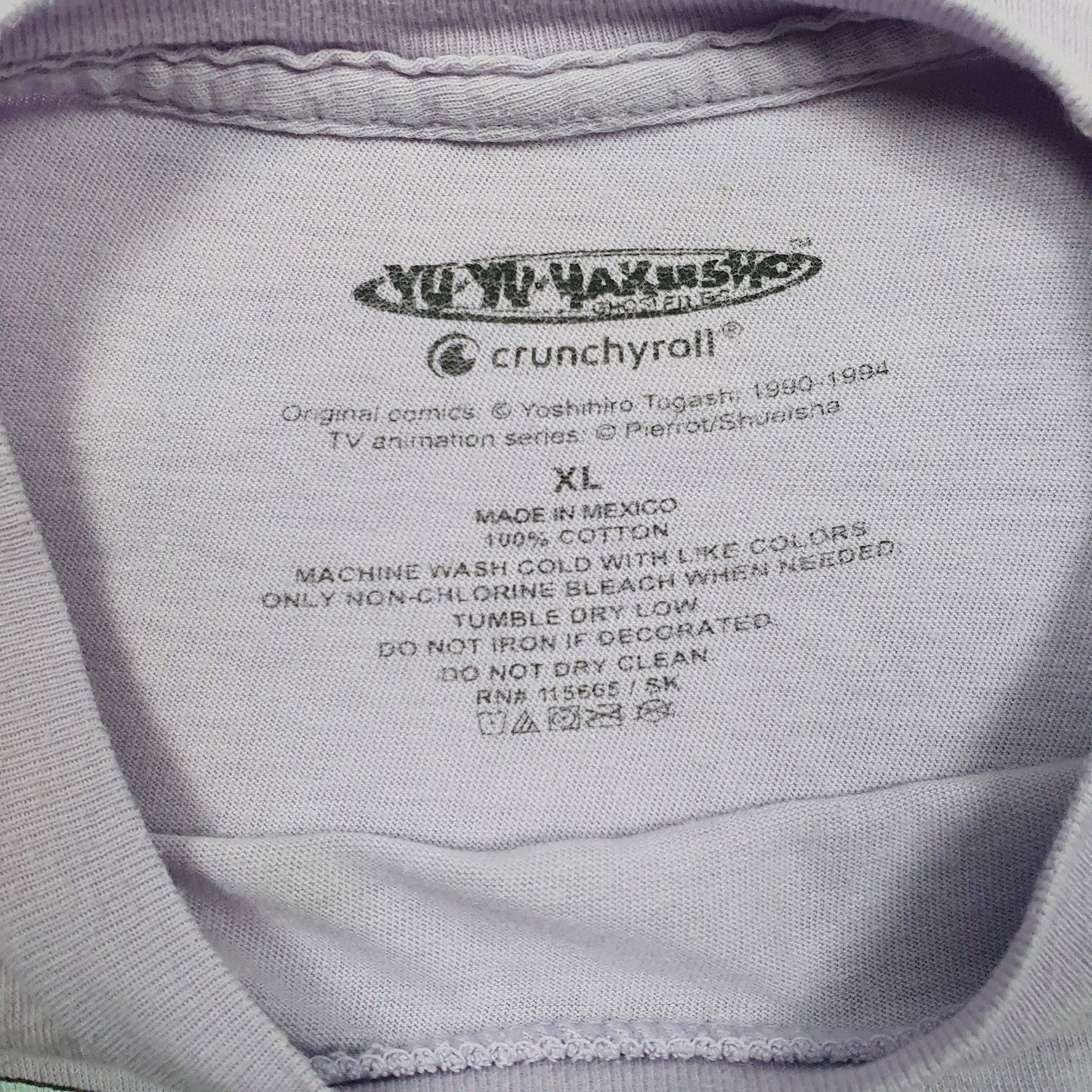 Mens Pink Crunchyroll Anime Yu Yu Hakusho Ghost Files  T Shirt