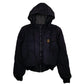 Womens Black Refrigiwear Winter Windbreaker Padded  Coat