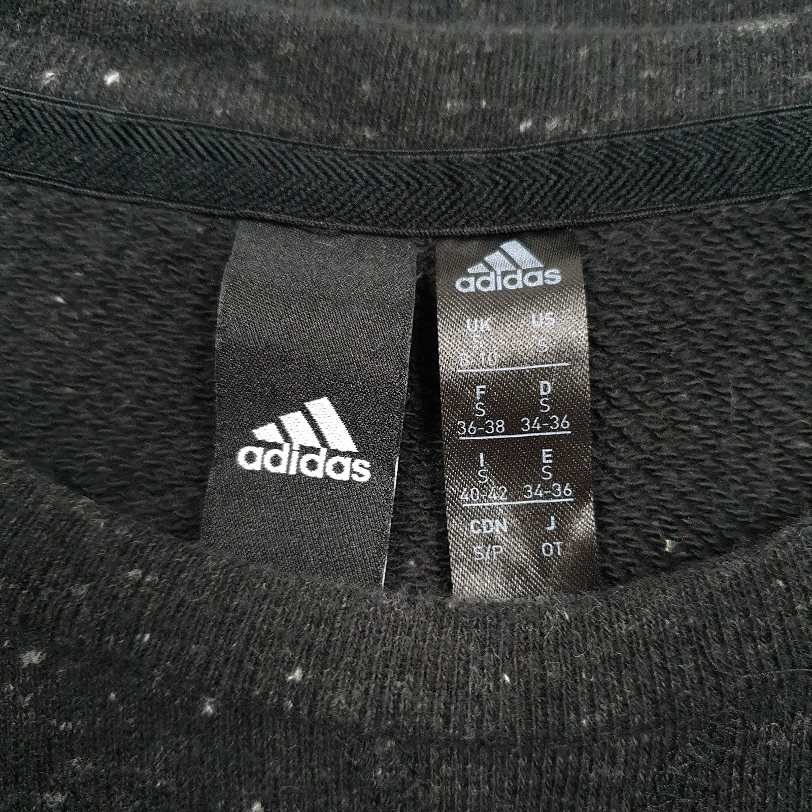 Womens Black Adidas  Crewneck Jumper