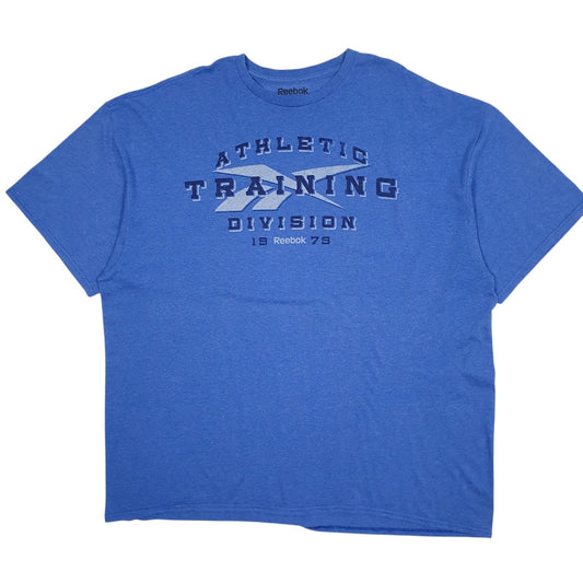 Mens Blue Reebok Athletic Training Short Sleeve T Shirt