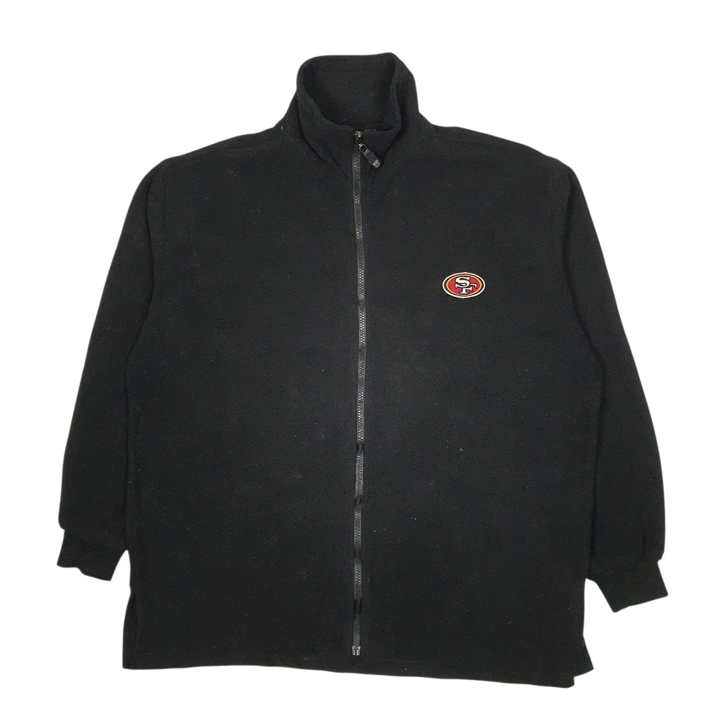 Mens Black NFL San Francisco 49ers Football Full Zip Jumper