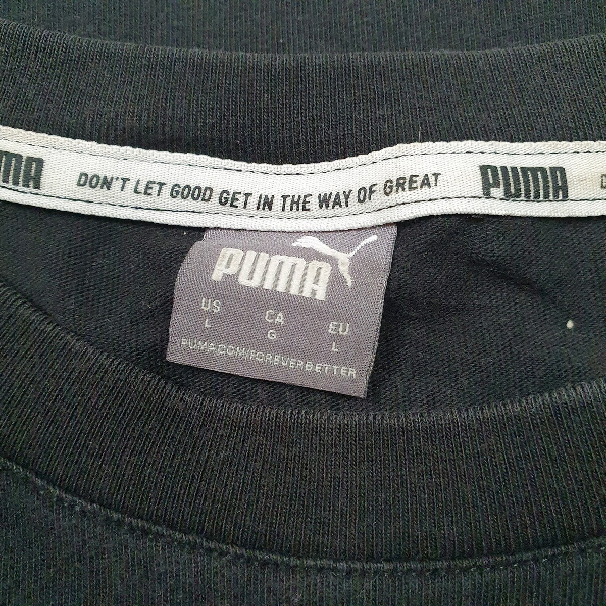 Mens Black Puma   T Shirt