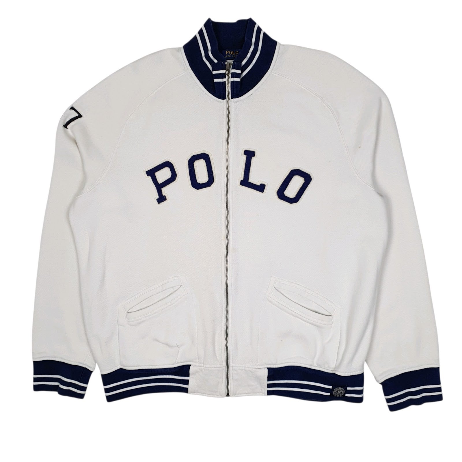 Mens White Polo Ralph Lauren  Full Zip Jumper