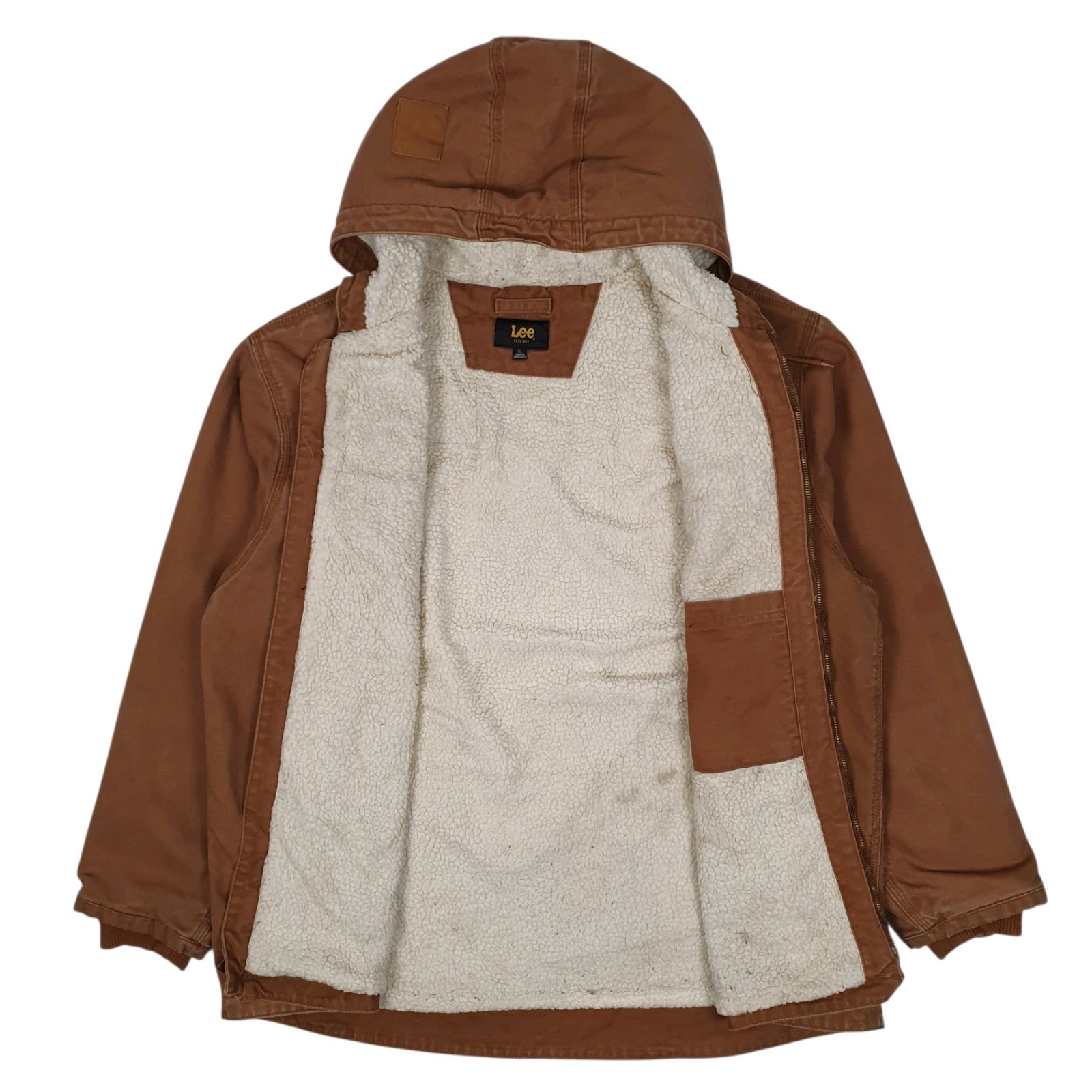 Mens Brown Lee Active Hoodie  Coat