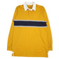Mens Yellow Liberty Blues Rugby Long Sleeve Polo Shirt
