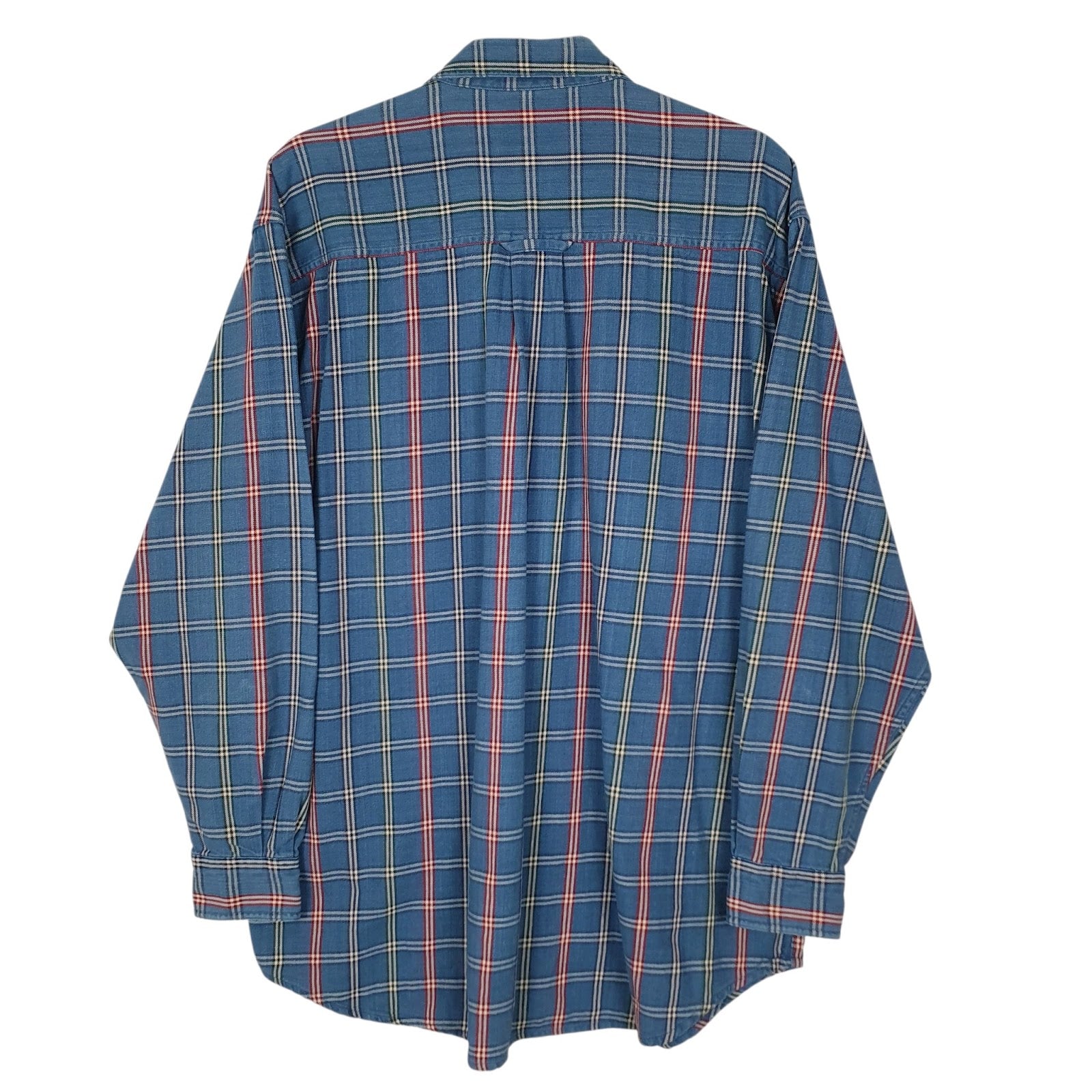 Mens Blue Eddie Bauer Heavyweight Canvas Vintage 2000s  Shirt