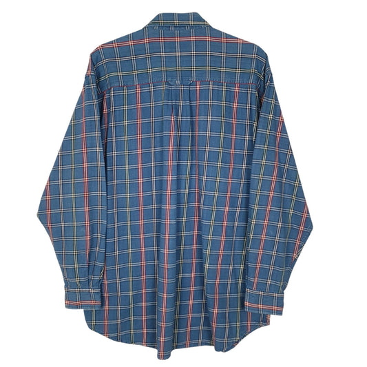 Mens Blue Eddie Bauer Heavyweight Canvas Vintage 2000s  Shirt