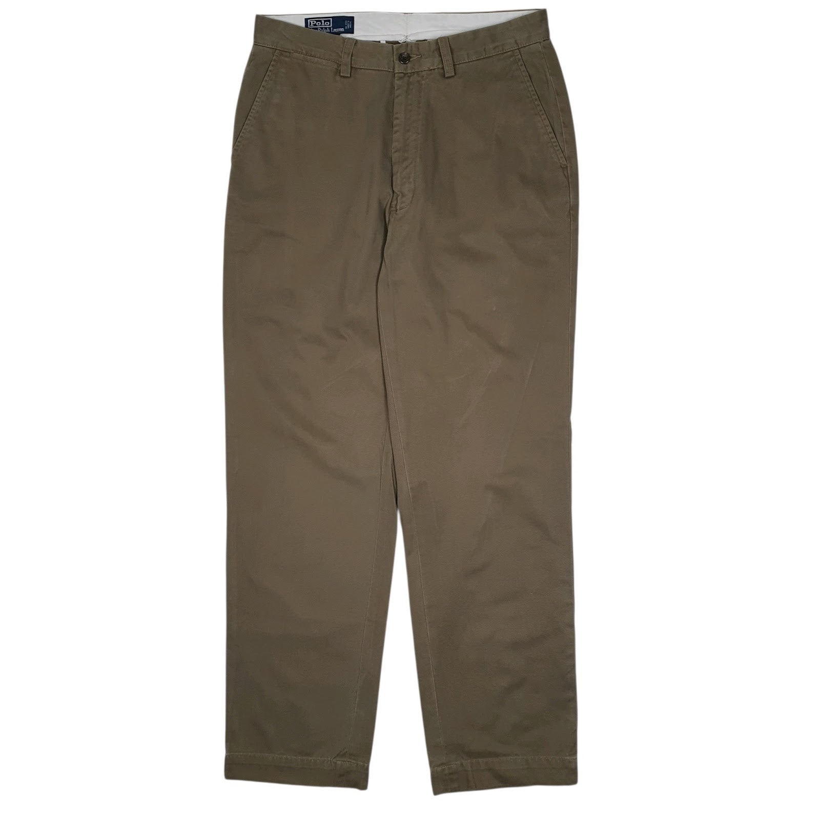 Mens Grey Polo Ralph Lauren Prospect Pant Vintage 90s Chino Trousers