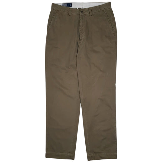 Mens Grey Polo Ralph Lauren Prospect Pant Vintage 90s Chino Trousers
