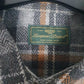 Mens Grey European Project Flannel  Shirt