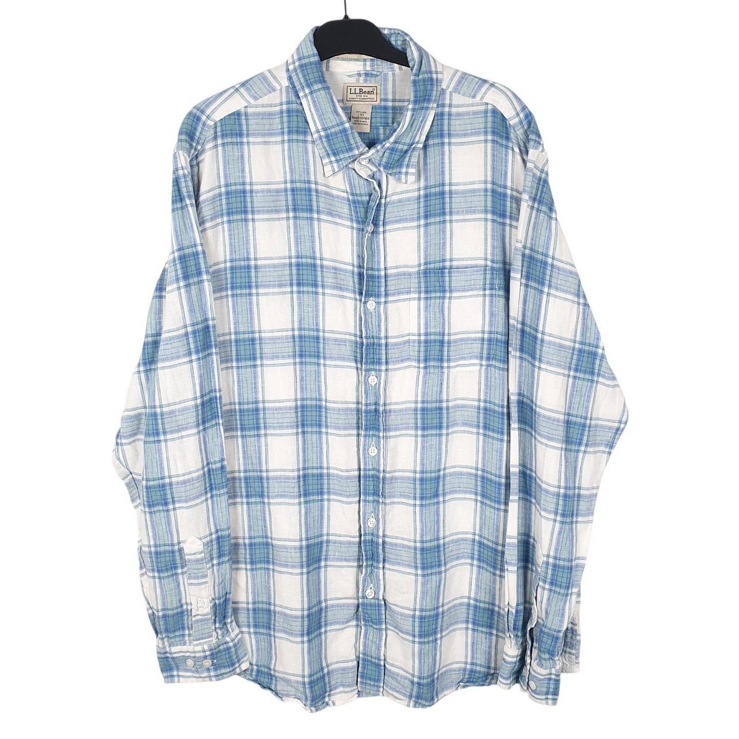 Mens Blue L.L.Bean  Long Sleeve Shirt