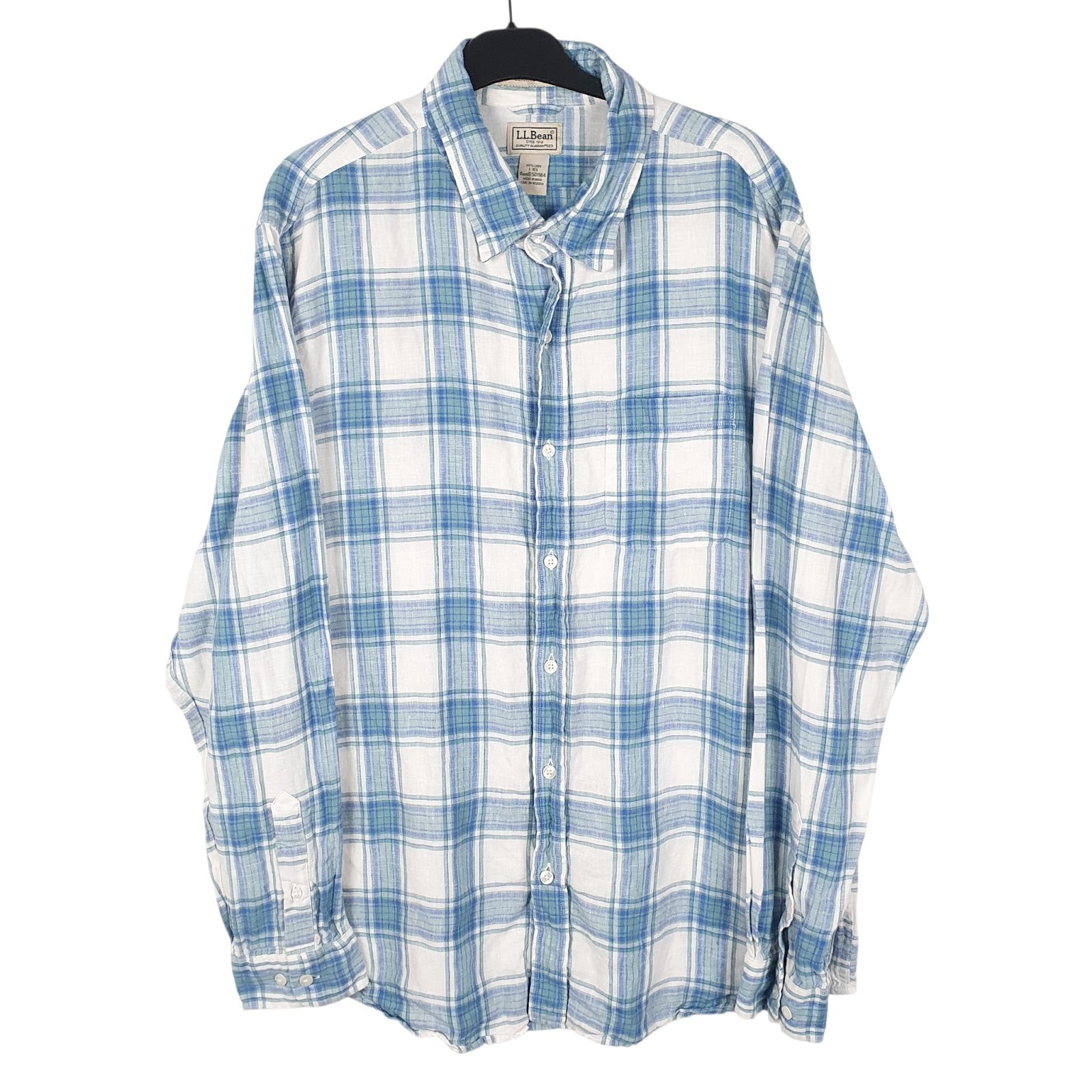 Mens Blue L.L.Bean  Long Sleeve Shirt