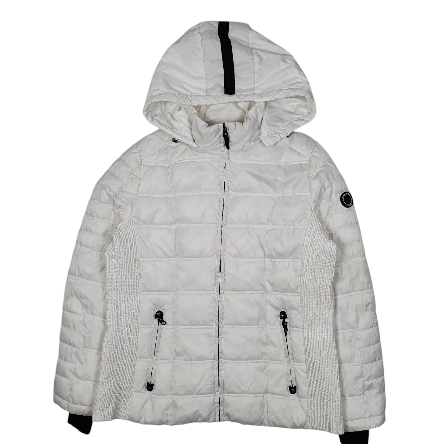 Womens White Nautica Padded Full Zip Coat
