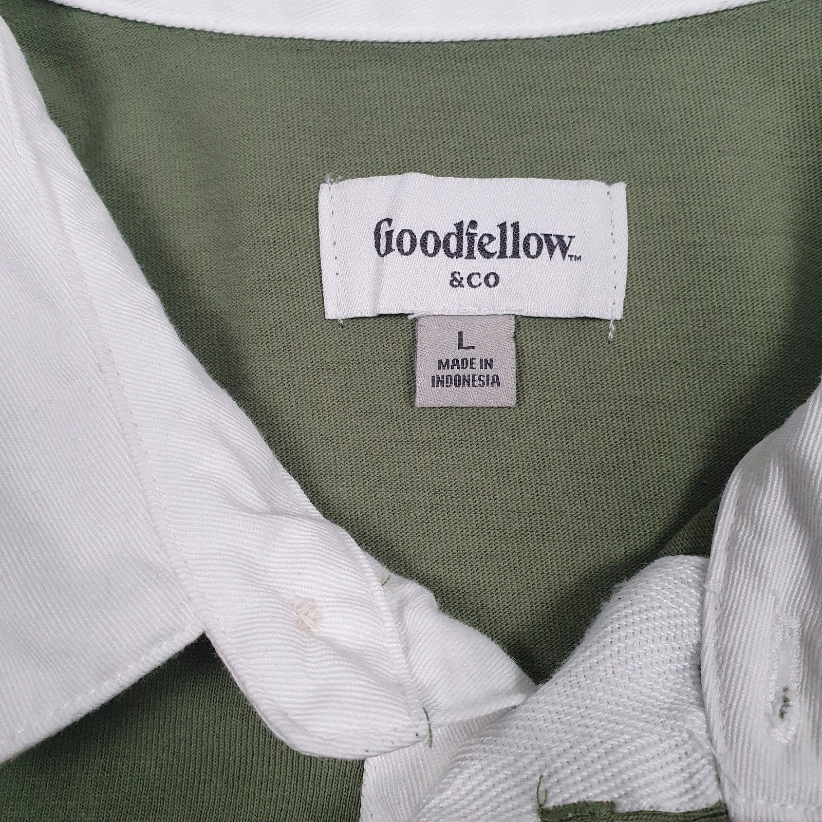 Mens Green Good Fellow Rugby Crewneck Polo Shirt