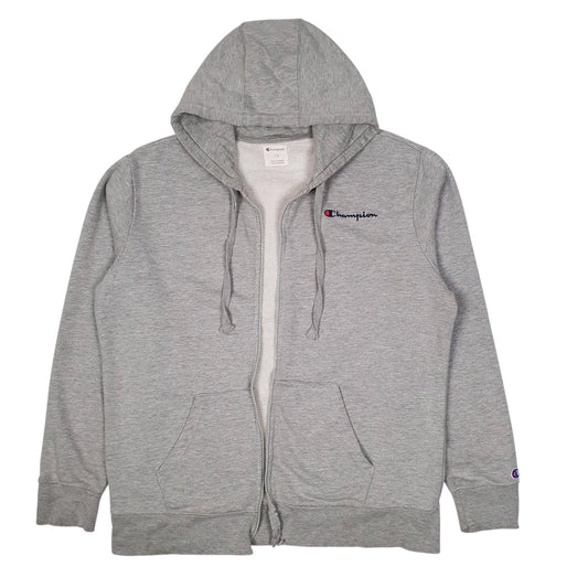 Mens Grey Champion Hoodie Full Zip Jumper