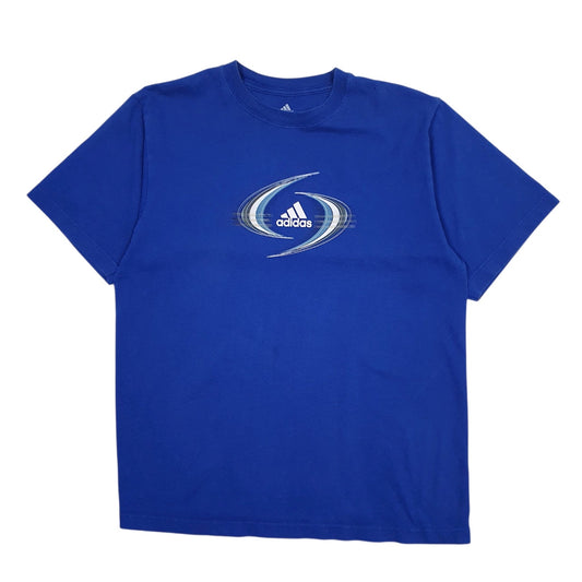 Mens Blue Adidas  Short Sleeve T Shirt
