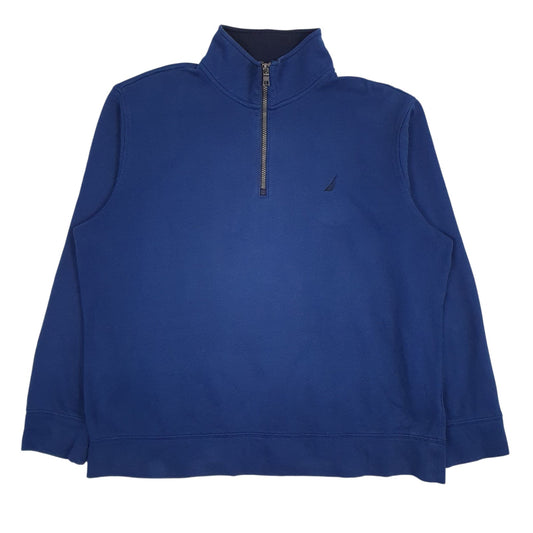 Mens Blue Nautica  Quarter Zip Jumper