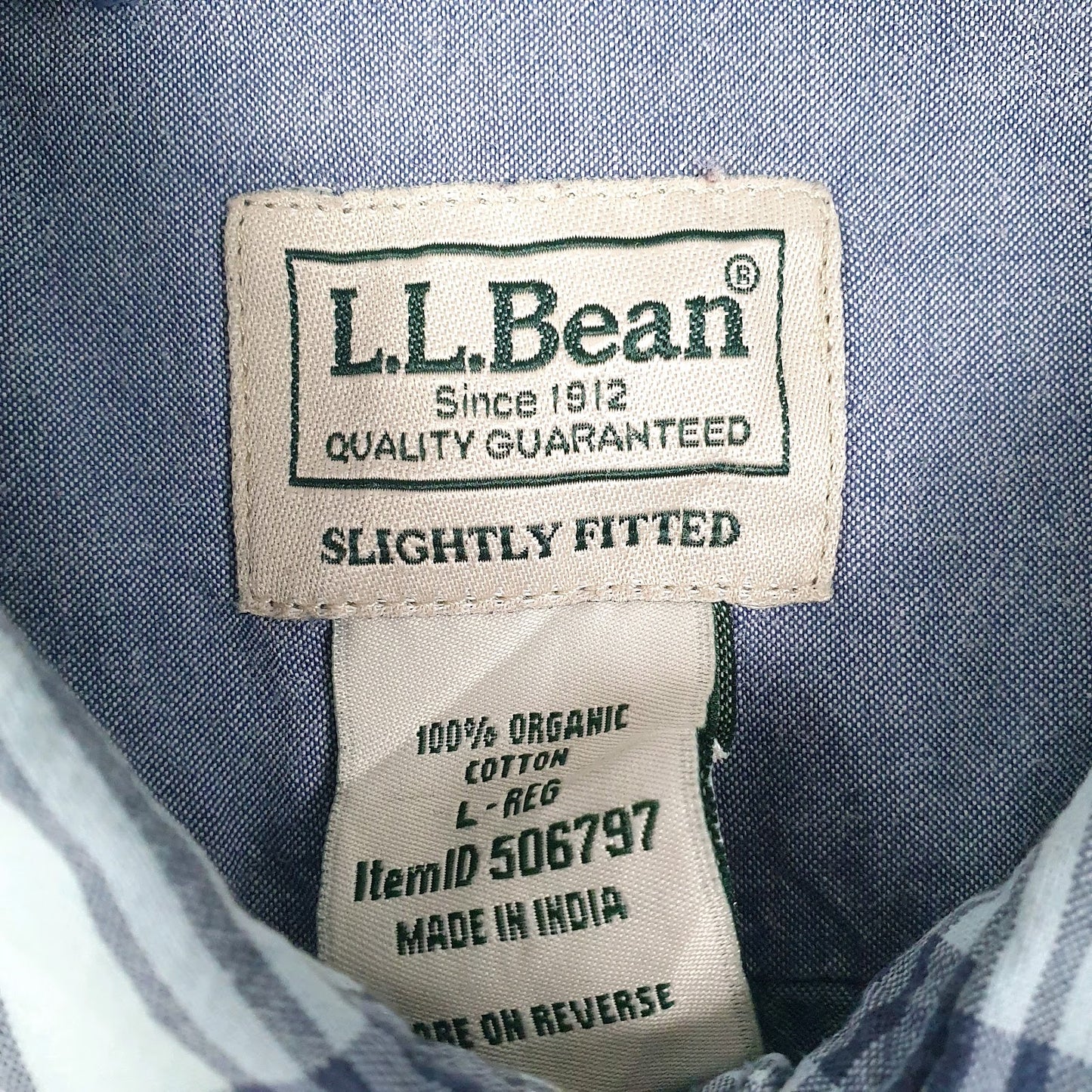 Mens Blue L.L.Bean   Shirt