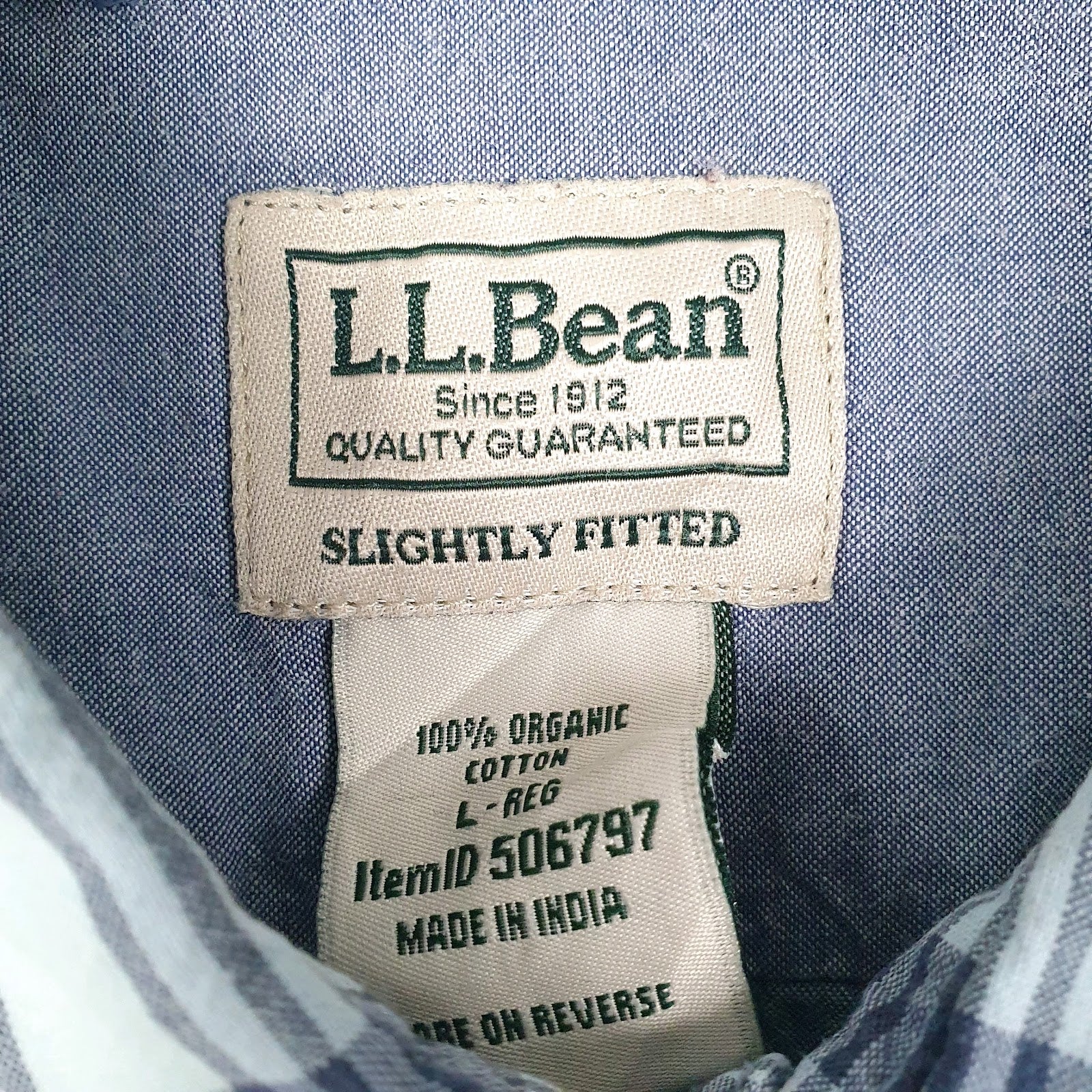 Mens Blue L.L.Bean   Shirt