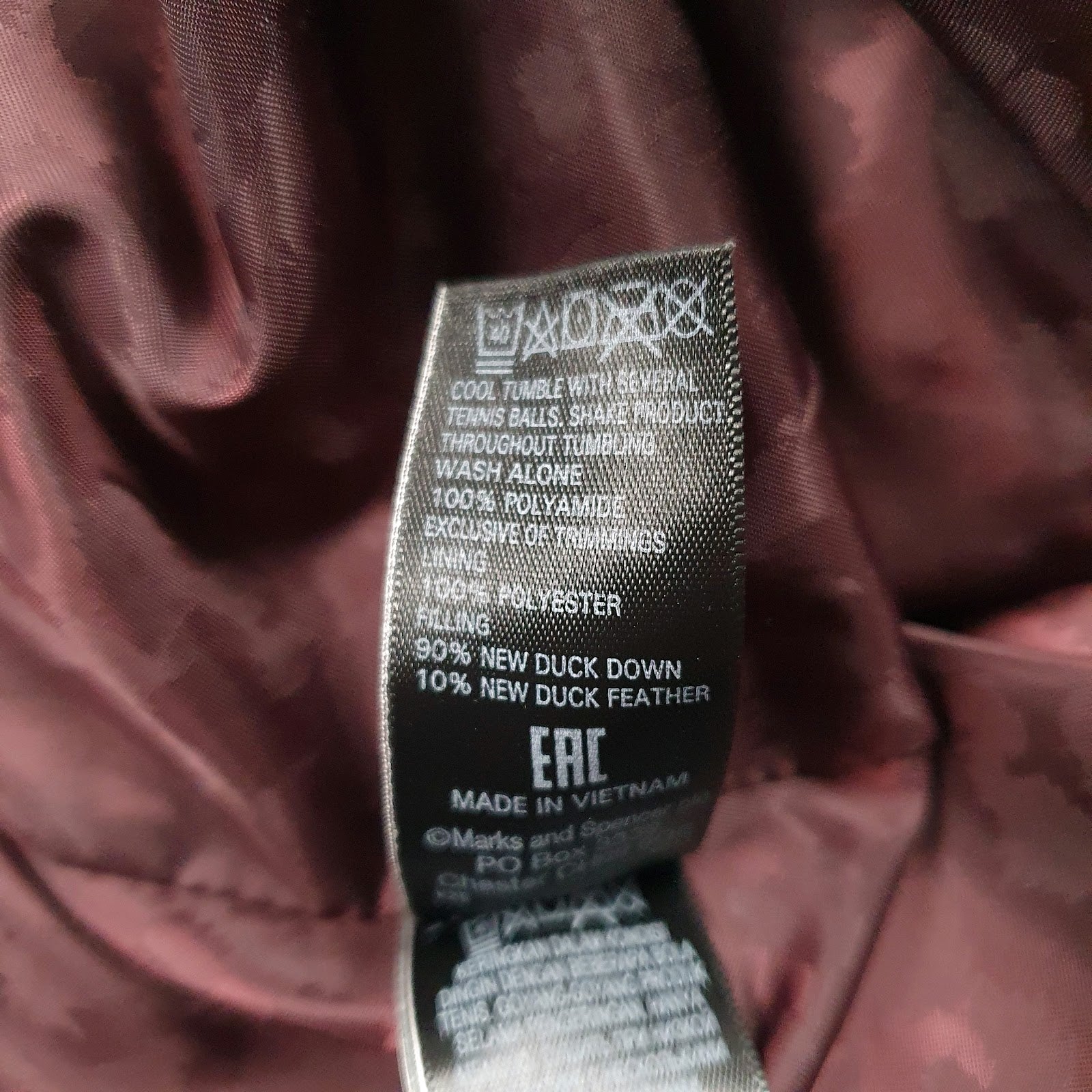 Womens Burgundy M&S Per Una  Coat