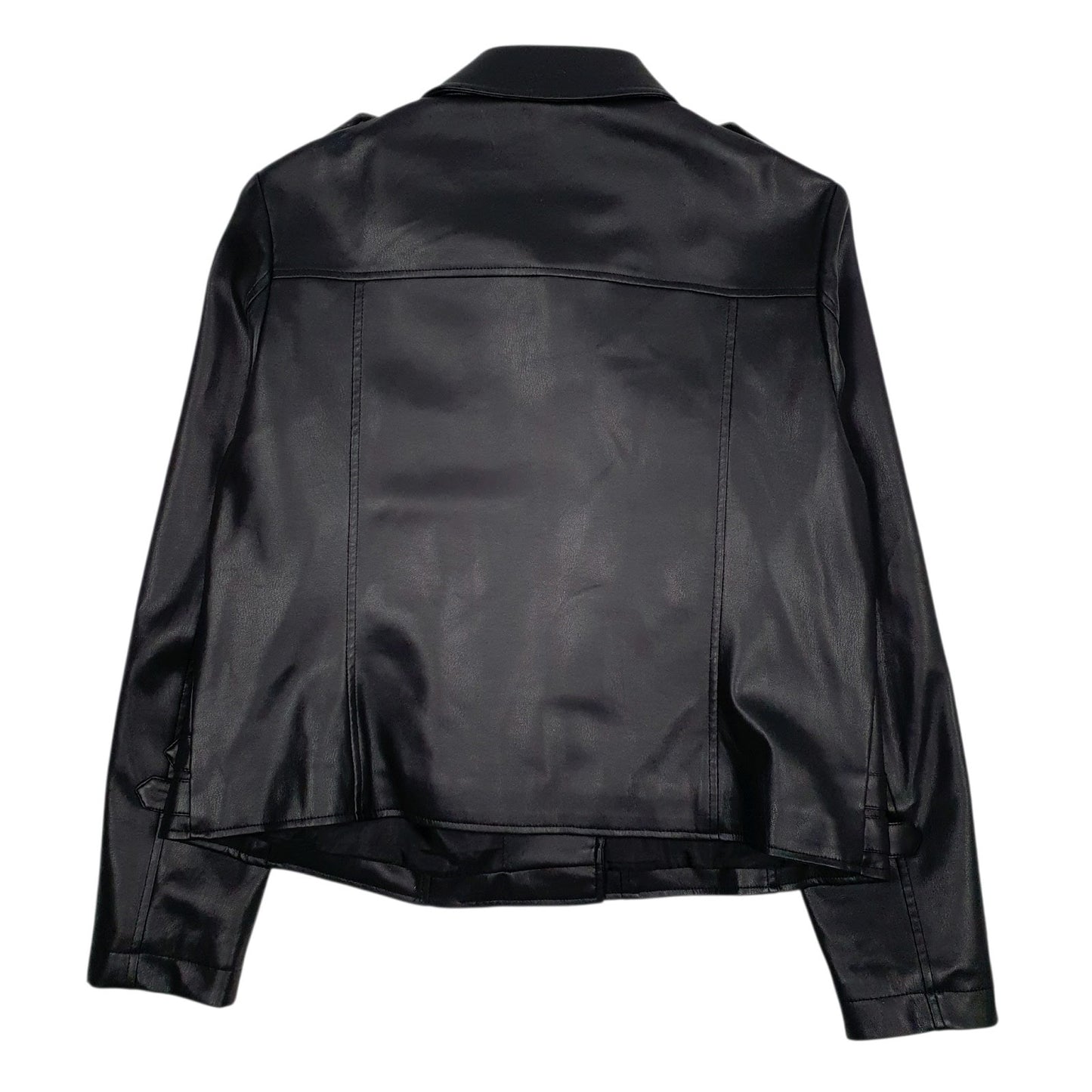 Womens Black M&S Faux Leather  Coat