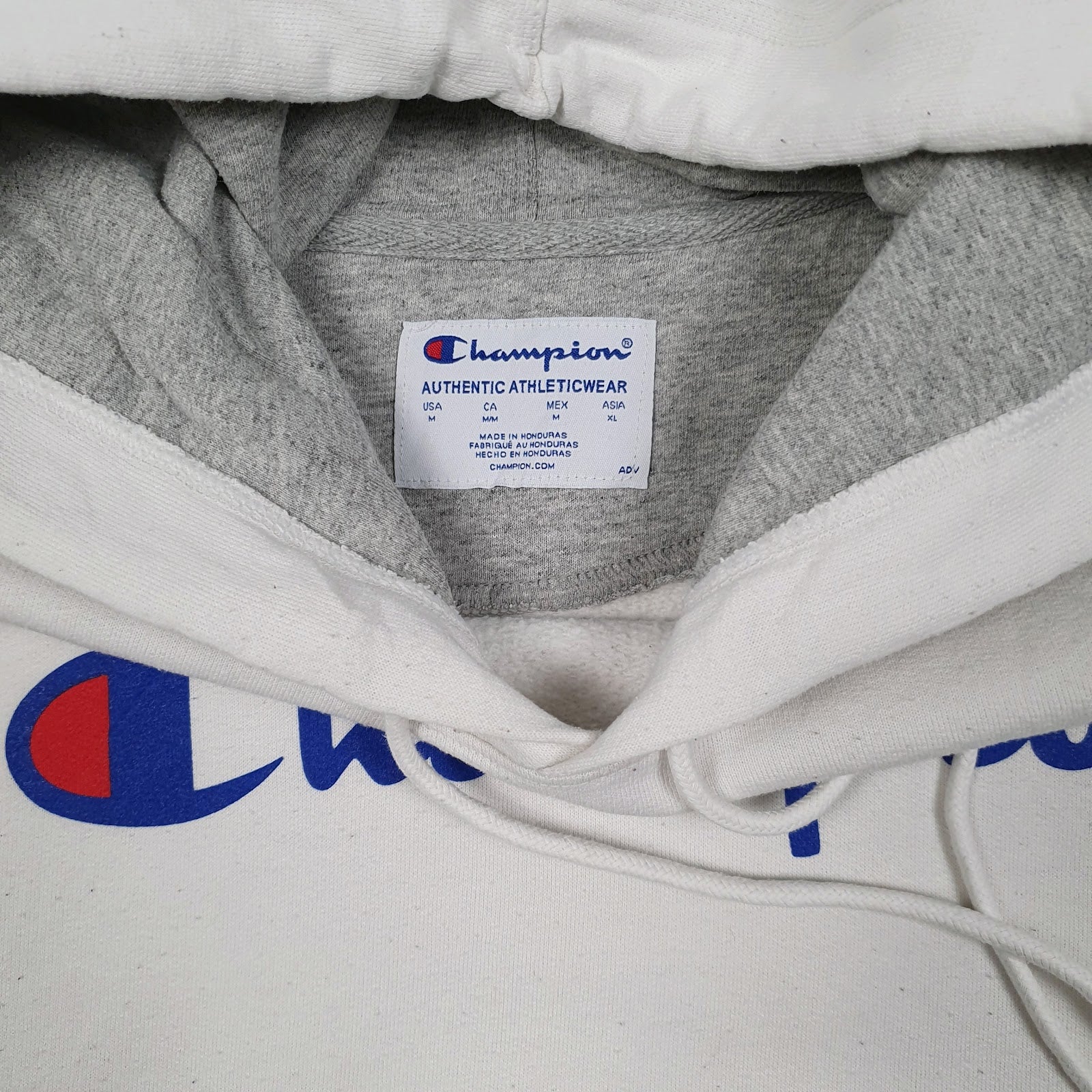 Mens White Champion  Hoodie Jumper