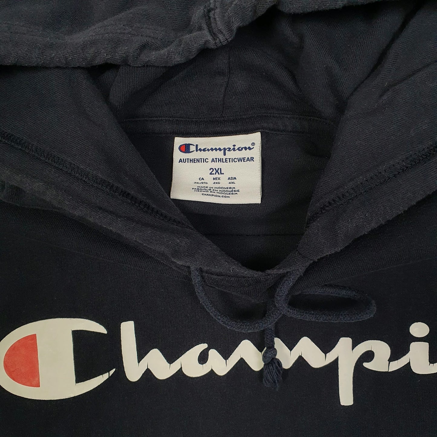 Mens Navy Champion Lightweight Hoodie Jumper